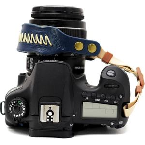 Zeku Retro Lederen SLR Polsband Anti-drop Camera Polsband zonder Camera(Blauw)