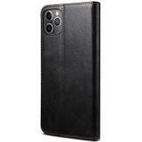Simple Wax Crazy Horse Texture Horizontal Flip Leather Case with Card Slots & Wallet For iPhone 11 Pro Max(Black)