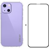 Hat-Prince ENKAY Clear TPU Shockproof Soft Case Drop Protection Cover + Full Coverage Tempered Glass Protector Film For iPhone 13 mini