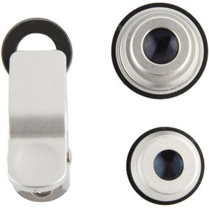 universeel 180 graden Fisheye Lens Macro + 0.67 X breed Lens met Clip  Compatibel met Samsung Galaxy S5 / G900 / i9500 / i9300 / iPhone 5 & 5 C & 5S(zilver)