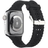 Uitgehold Siliconen Vervanging Horlogeband voor Apple Watch Series 7 41mm / 6 & SE & 5 & 4 40mm / 3 & 2 & 1 38mm