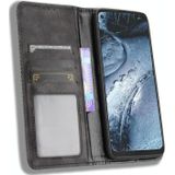 For Nokia 7.3 Magnetic Buckle Retro Crazy Horse Texture Horizontal Flip Leather Case with Holder & Card Slots & Photo Frame(Black)