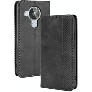 For Nokia 7.3 Magnetic Buckle Retro Crazy Horse Texture Horizontal Flip Leather Case with Holder & Card Slots & Photo Frame(Black)