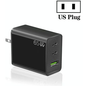 GaN PD65W Type-C x 2 + USB3.0 laptopadapter voor Apple MacBook-serie  Amerikaanse stekker