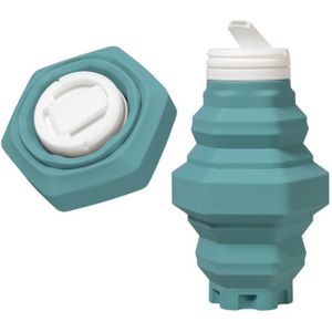 500ml Folding Water Cup Silicone Sports Bottle Outdoor Compressed Water Bottle Portable Travel Cup(Green)