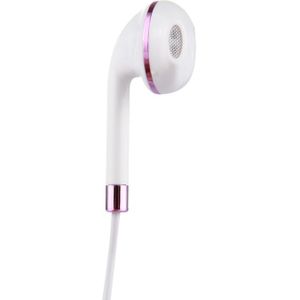 White Wire Body 3.5mm In-Ear Earphone with Line Control & Mic  For iPhone  Galaxy  Huawei  Xiaomi  LG  HTC and Other Smart Phones(Purple)