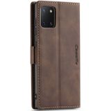 For Galaxy A81 / Note 10 Lite CaseMe Multifunctional Horizontal Flip Leather Case  with Card Slot & Holder & Wallet(Coffee)