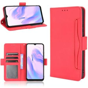 For Blackview A70 (2021) Skin Feel Calf Pattern Horizontal Flip Leather Case with Holder & Card Slots & Photo Frame(Red)