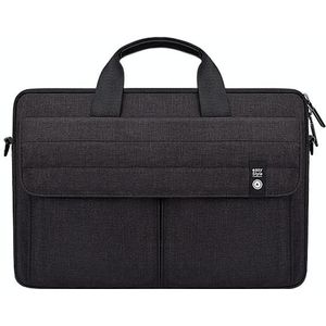 ST08 Handheld Briefcase Carrying Storage Bag with Shoulder Strap for 15.4 inch Laptop(Black)