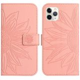 Voor iPhone 11 Pro Skin Feel Sun Flower Pattern Flip lederen telefoonhoes