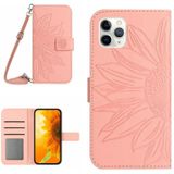 Voor iPhone 11 Pro Skin Feel Sun Flower Pattern Flip lederen telefoonhoes