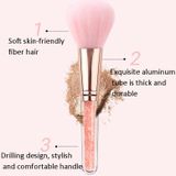 ZOREYA 10 in n roze kristal transparante handvat make-up borstel set make-up tools  stijl: kale borstel