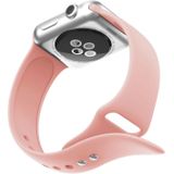 Double Rivets Silicone Watch Band for Apple Watch Series 3 & 2 & 1 42mm (Rose Red)