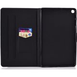 For Galaxy Tab S6 Lite Sewing Thread Horizontal Painted Flat Leather Case with Sleep Function & Pen Cover & Anti Skid Strip & Card Slot & Holder(Smoke)