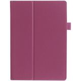 Litchi Texture Horizontal Flip Solid Color Leather Case with Holder for Lenovo TAB 2 A10-30 X30F & TAB 2 A10-70F  10.1 inch(Purple)