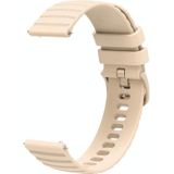 Voor Garmin Forerunner 255S Muziek 18mm Golvende Gestippelde Effen Kleur Siliconen Horlogeband (Starlight Kleur)