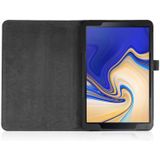 Litchi Texture Horizontal Flip Leather Case for Samsung Galaxy Tab S4 10.5 T830 / T835  with Holder (Black)