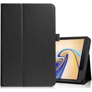 Litchi Texture Horizontal Flip Leather Case for Samsung Galaxy Tab S4 10.5 T830 / T835  with Holder (Black)