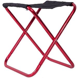 Outdoor Portable Camping Folding Chair 7075 Aluminum Alloy Fishing Barbecue Stool  Size: 24.5x22.5x27cm(Red)