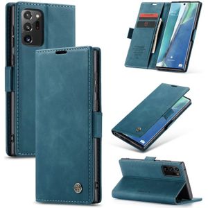 For Samsung Galaxy Note20 Ultra CaseMe Multifunctional Horizontal Flip Leather Case  with Card Slot & Holder & Wallet(Blue)