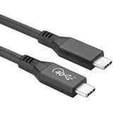 100W USB-C / TYPE-C 4.0 MANNELIJKE NAAR USB-C / TYPE-C 4.0 MANNELIJKE FUITE-DATA-kabel voor Thunderbolt 3  Kabellengte: 0.8m