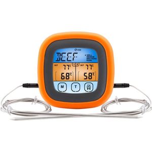 TS-6601-2 Keuken Bakken Touch Digitale Double-naald Kleur Scherm Voedsel Thermometer