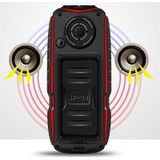 KUH T3 robuuste telefoon  waterdicht stofdicht schokbestendig  MTK6261DA  2400mAh batterij  2 4 inch  Bluetooth  FM  Dual SIM (zwart rood)