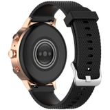 18mm Texture Silicone Wrist Strap Watch Band for Fossil Female Sport / Charter HR / Gen 4 Q Venture HR (Black)