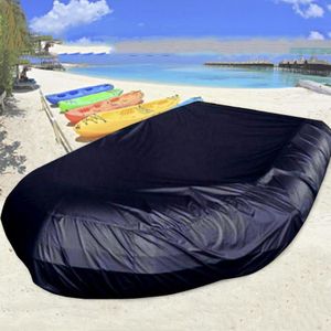 Waterproof Dust-Proof And UV-Proof Inflatable Rubber Boat Protective Cover Kayak Cover  Size: 230x94x46cm(Black)