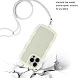 Lanyard Candy Color Wave TPU Clear PC Phone Case voor iPhone 13 Pro