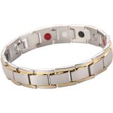 Men Detachable Titanium Steel Magnetic Therapy Bracelet Jewelry (Silver)