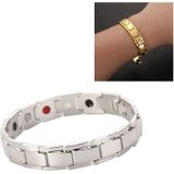 Men Detachable Titanium Steel Magnetic Therapy Bracelet Jewelry (Silver)