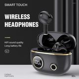 PRO100 TWS Bluetooth 5.2 Noise Canceling Waterproof Earphones 9D Stereo Sports Headphone with Charging Case(Red)