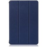 For Huawei Enjoy Tablet 2 10.1 inch / Honor Pad 6 10.1 inch Solid Color Horizontal Flip Leather Case with Three-folding Holder & Sleep / Wake-up Function(Navy Blue)