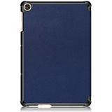 For Huawei Enjoy Tablet 2 10.1 inch / Honor Pad 6 10.1 inch Solid Color Horizontal Flip Leather Case with Three-folding Holder & Sleep / Wake-up Function(Navy Blue)
