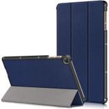 For Huawei Enjoy Tablet 2 10.1 inch / Honor Pad 6 10.1 inch Solid Color Horizontal Flip Leather Case with Three-folding Holder & Sleep / Wake-up Function(Navy Blue)