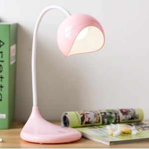 8012 USB Desk Lamp Student LED Study Lamp Bedroom Bedside Lamp(Pink)