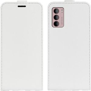 Voor Motorola Moto G42 R64 Textuur Vertical Flip Leather Phone Case (Wit)