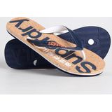 Superdry - Maat 38/39 - Cork Flip Flop Dames Slippers - Dark Navy