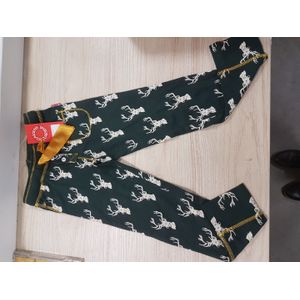 Jongens - Pyjama Broek - Groen Donker - Cotton/Lycra - Deer Print
