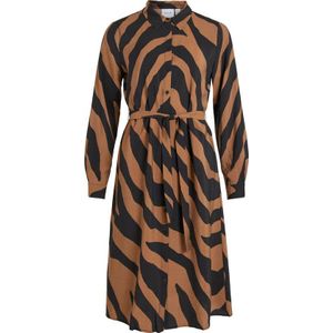 VILA - Maat 40 - VIDOGMA ZEB L/S MID CALF SHIRT DRESS/SU Dames Jurk