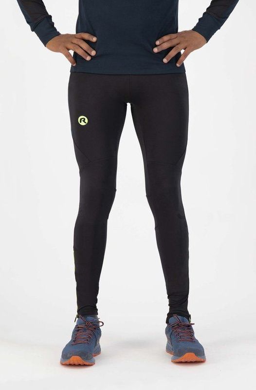 Rogelli Maat S Electro Hardloopbroek - Heren - Zwart, Donkerblauw, Fluor