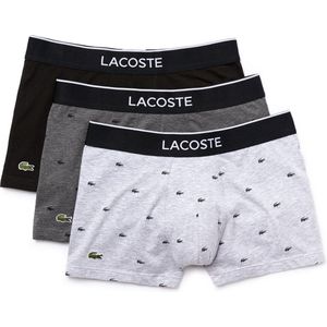 Lacoste - Maat XS - Heren 3-pack Trunk - Black/Pitch Chine-Silver