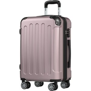 TRVLMORE Handbagage Koffer - 45L - TSA Cijferslot - Lichtgewicht - Uitbreidbaar - Trolley - 54x36x22cm - Roségoud
