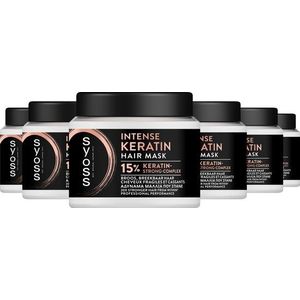 Syoss Keratin - Mask - Haarverzorging - Blauwe Lotus  - Breekbaar Haar - 6x400 ml