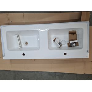 Burgbad - Free - Dubbele Wastafel - Keramiek - KBBJ123