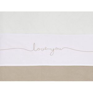 Jollein Baby Laken Ledikant 120x150cm Love you - Grey