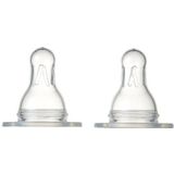 Medela Slow Flow reservespenen - Speen past onder ringdeksel van Medela - Medela speen - 2 stuks - Maat S