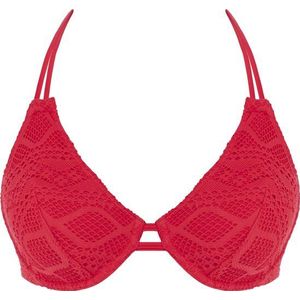 Freya - SUNDANCE UW Halter Bikini Top - Rood - Gehaakt Ontwerp