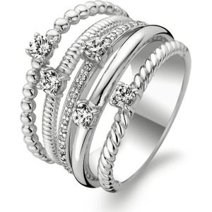 TI SENTO Milano - Ring 1863ZI - Gerhodineerd Sterling Zilver - Maat 17.25mm